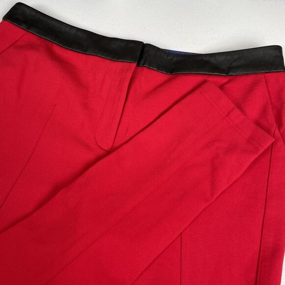 Ted Baker London Pants Women's Size 2 Red Skinny Viscose Nylon Stretch‎ Designer - Picture 1 of 11